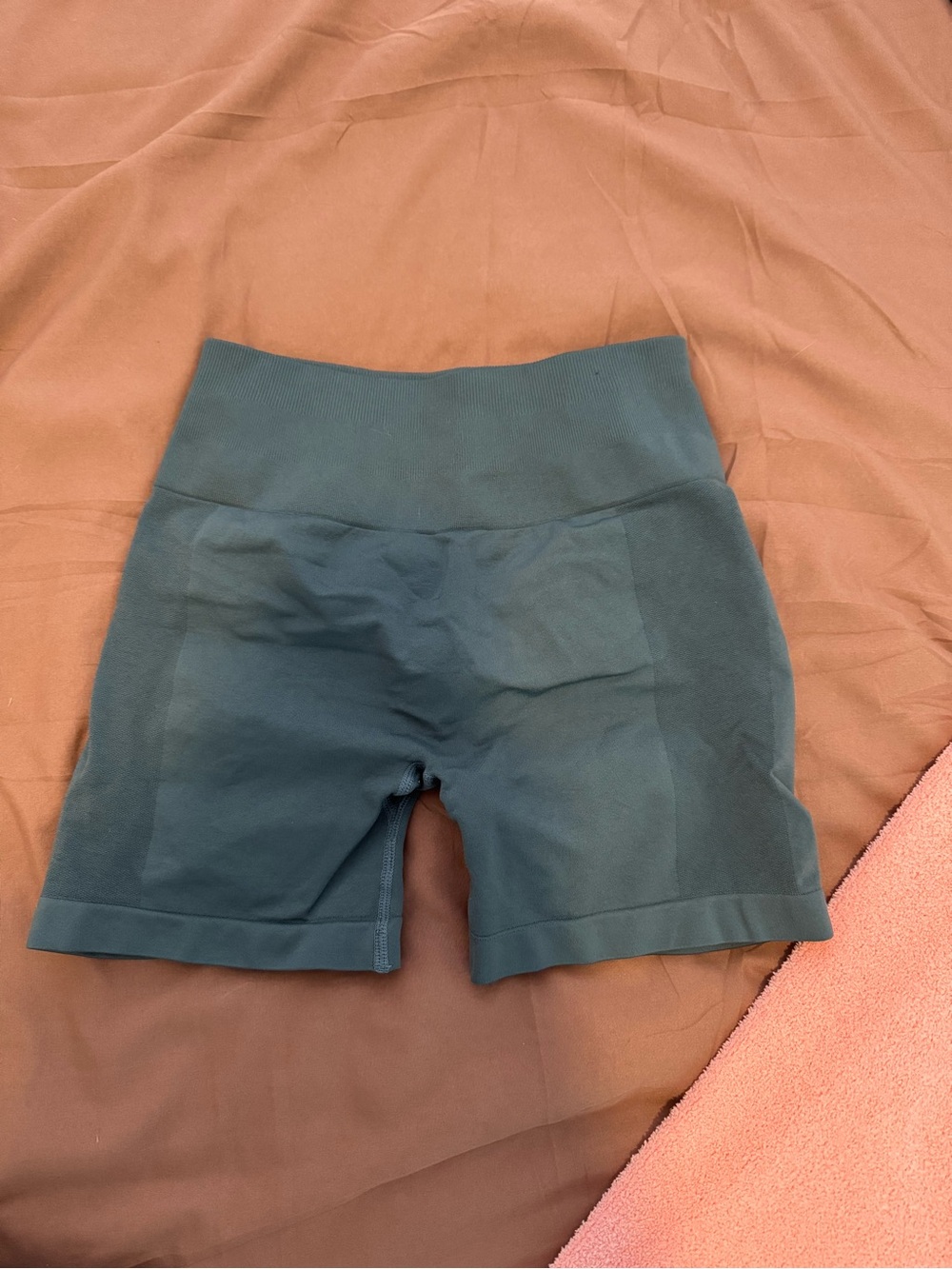 High-Waist Women's Seamless Shorts — Teal